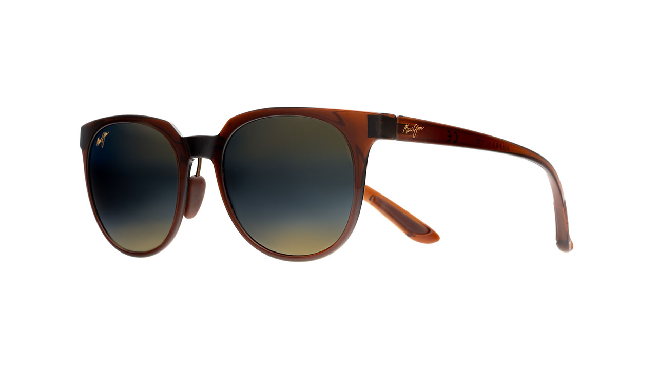 Paire de lunettes de soleil Maui-jim H454 couleur brun - Côté à angle - Doyle