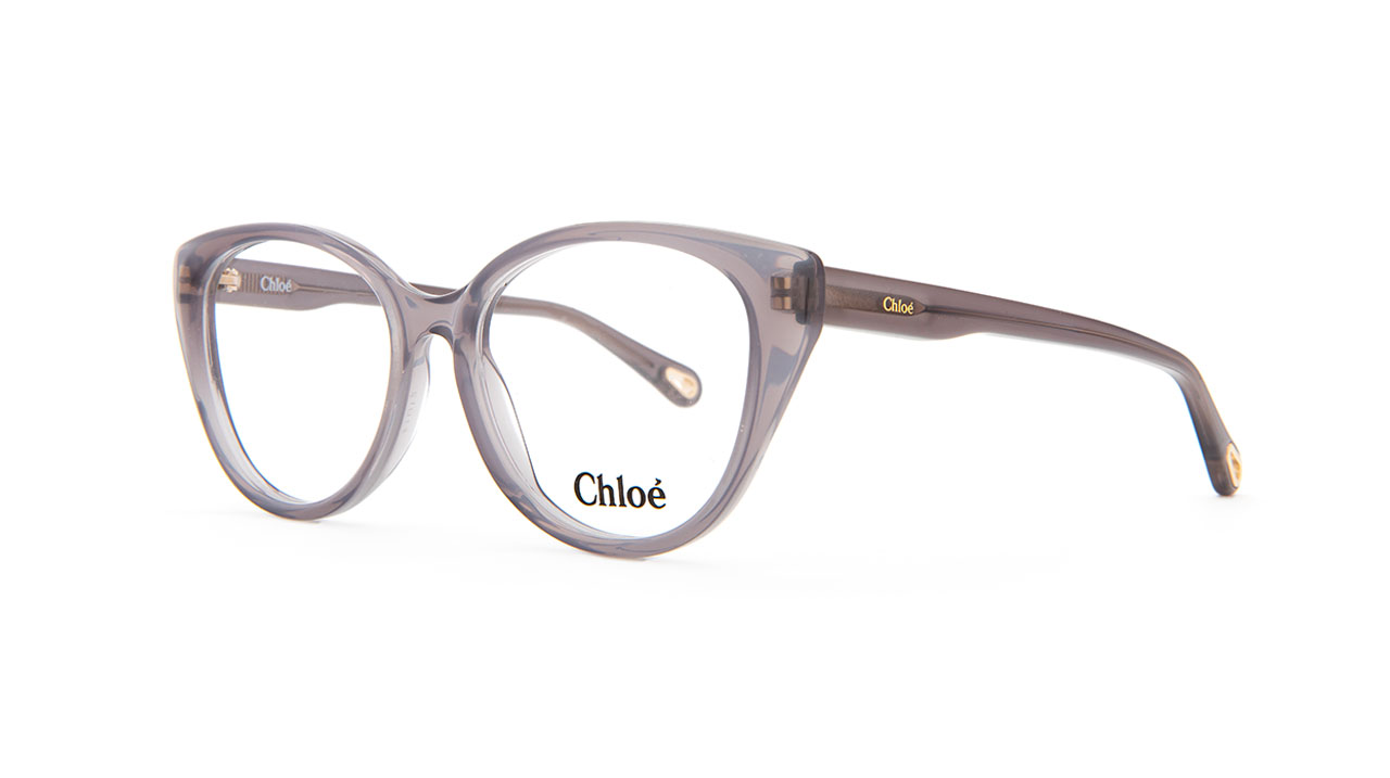 Paire de lunettes de vue Chloe Ch0052o couleur gris - Côté à angle - Doyle