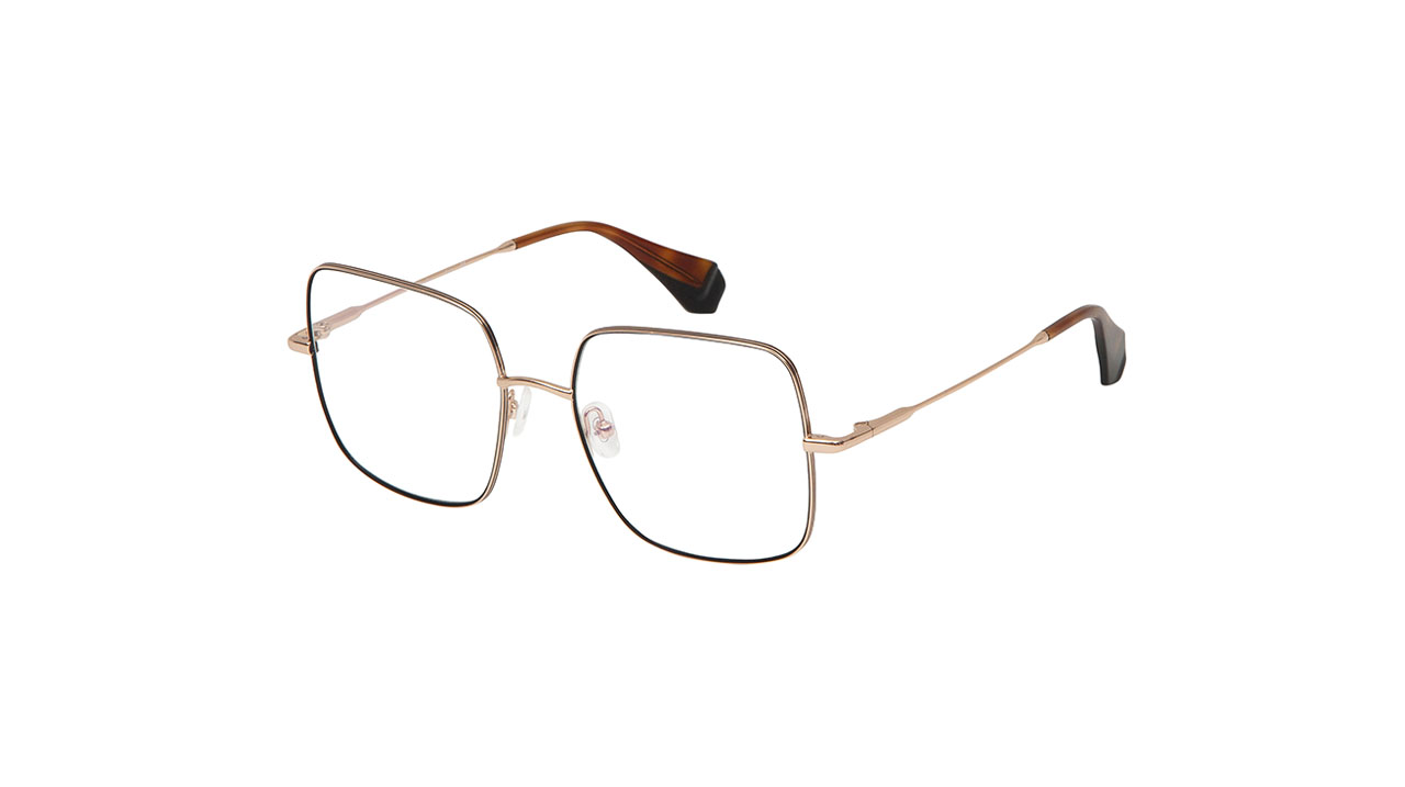 Paire de lunettes de vue Gigi-studio Kara couleur or - Côté à angle - Doyle