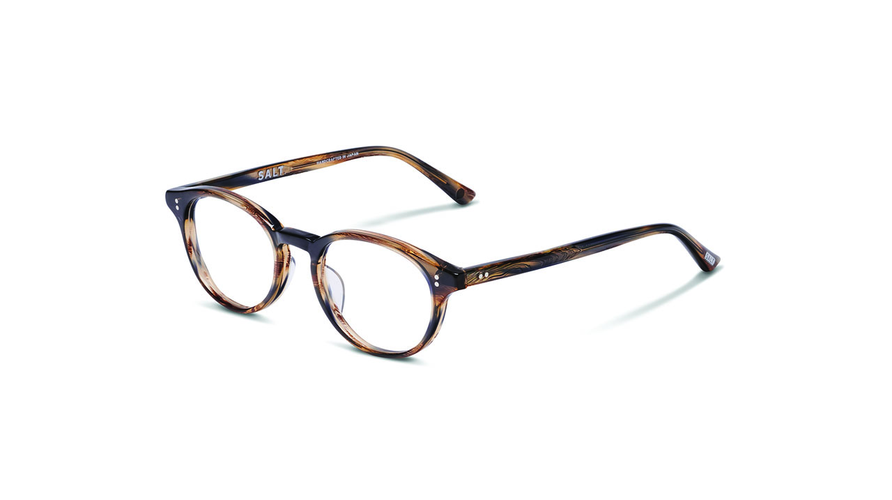 Paire de lunettes de vue Salt Spencer 46 couleur brun - Côté à angle - Doyle