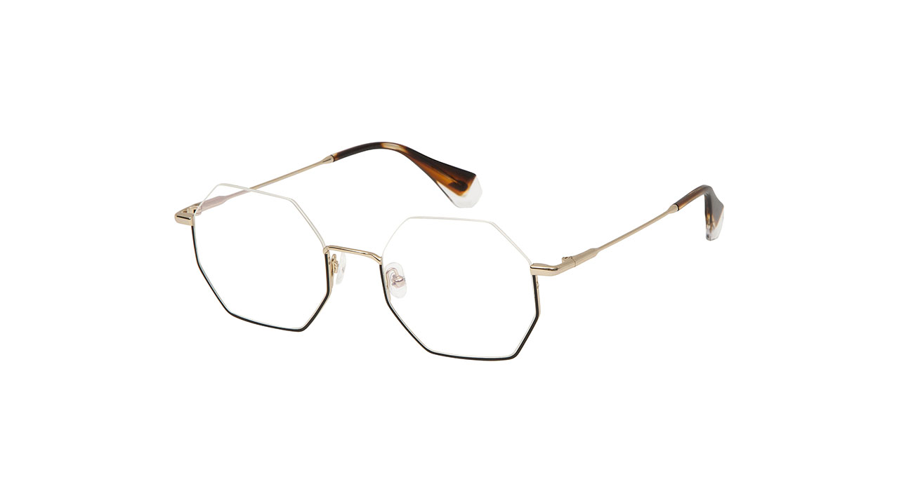 Paire de lunettes de vue Gigi-studios Enara couleur noir - Côté à angle - Doyle
