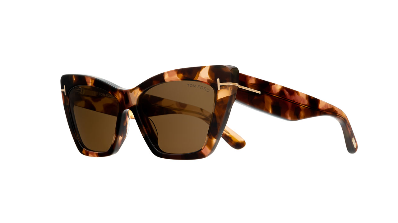 Paire de lunettes de soleil Tom-ford Tf871 /s couleur brun - Côté à angle - Doyle
