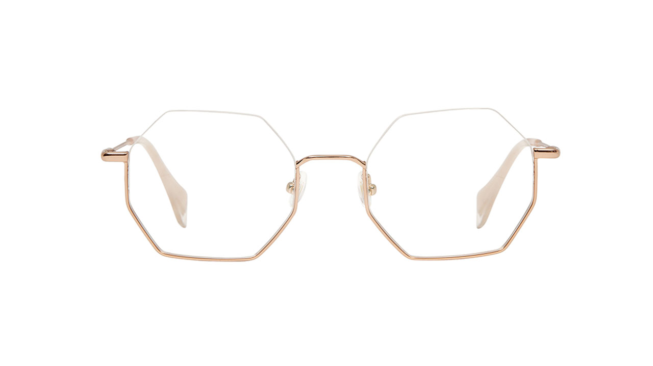 Paire de lunettes de vue Gigi-studios Enara couleur or rose - Doyle