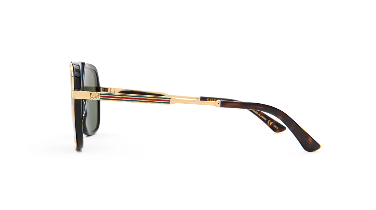 Paire de lunettes de soleil Gucci Gg0200s couleur noir - Côté droit - Doyle