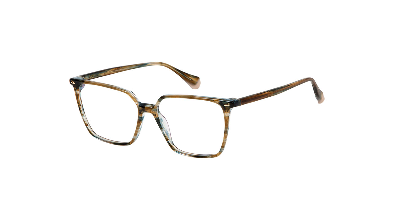 Paire de lunettes de vue Gigi-studios Mara couleur vert - Côté à angle - Doyle