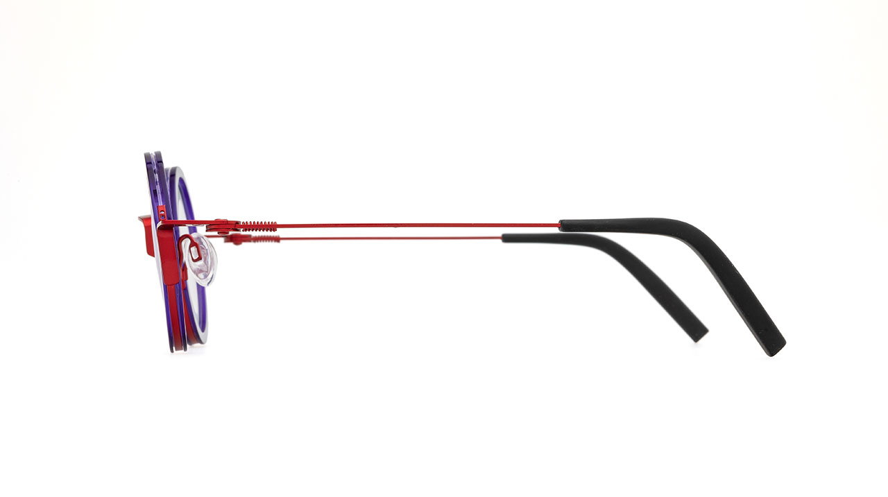 Paire de lunettes de vue Theo-eyewear Carrot couleur mauve - Côté droit - Doyle