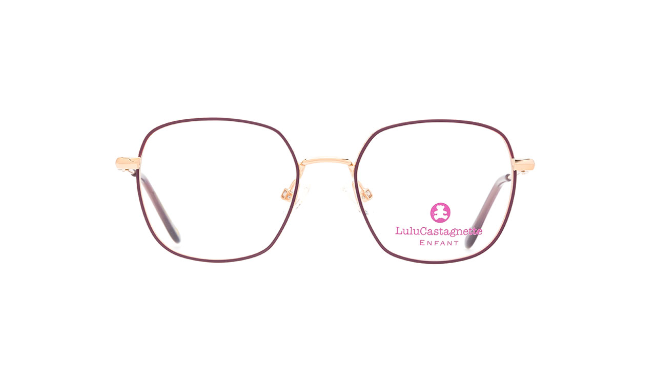 Paire de lunettes de vue Lulu-castagnette Lemm126 couleur mauve - Côté à angle - Doyle