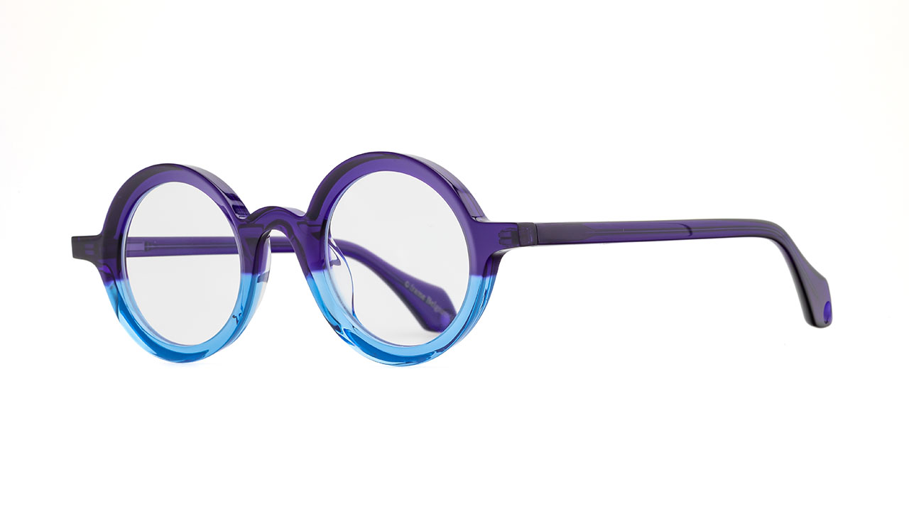 Paire de lunettes de vue Theo Mille +88 couleur mauve - Côté à angle - Doyle