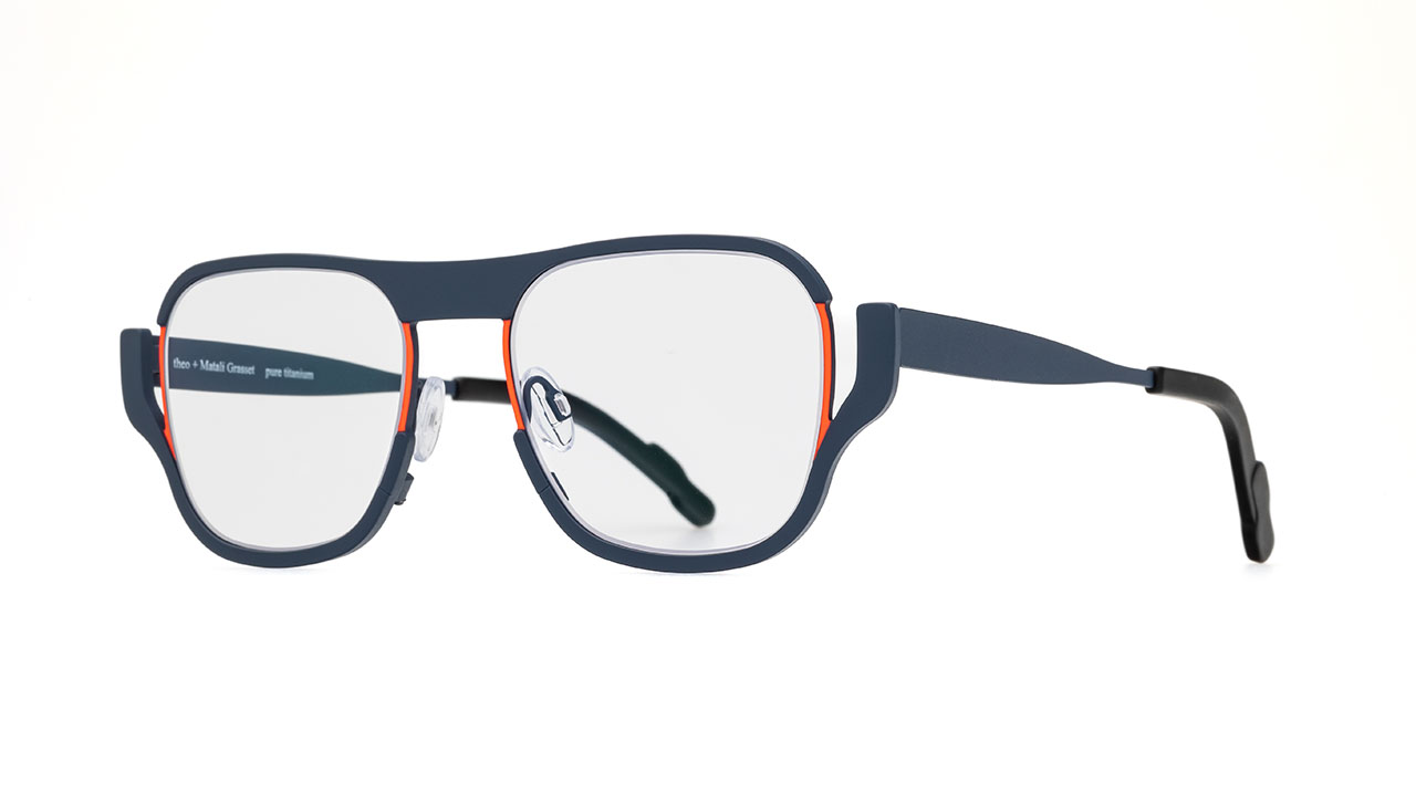 Paire de lunettes de vue Theo-eyewear Plan couleur bleu - Côté à angle - Doyle
