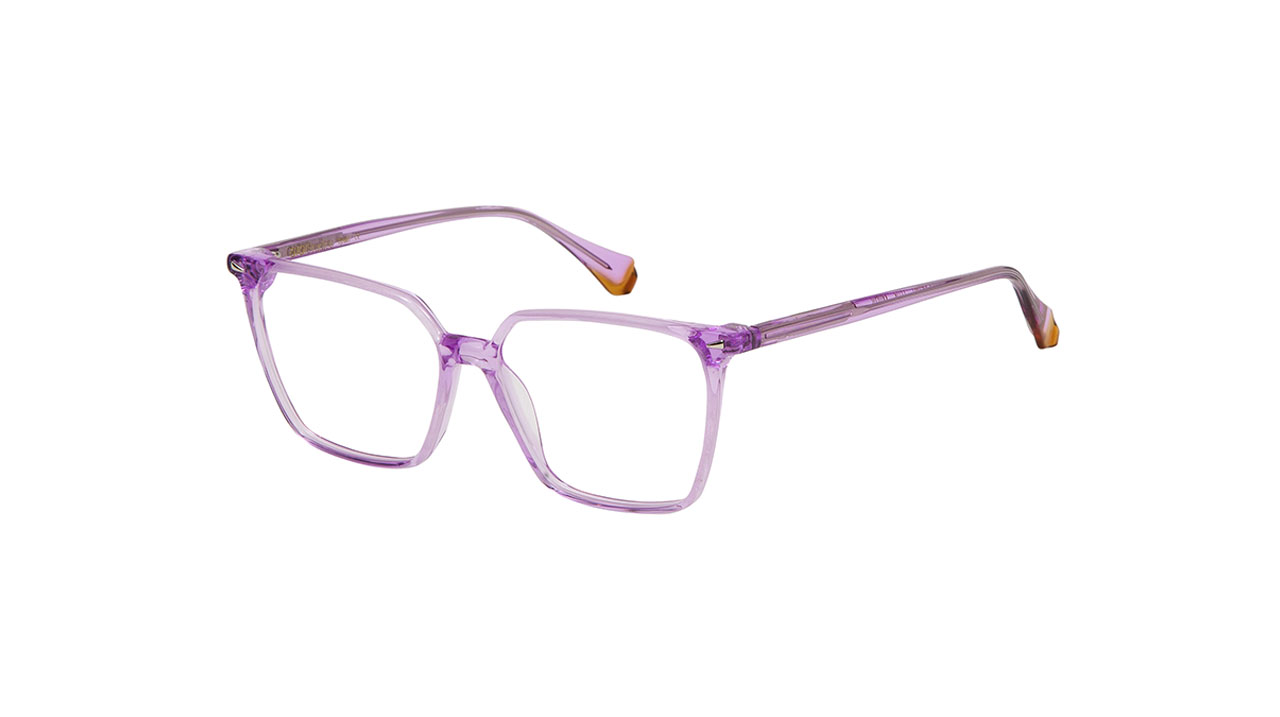 Paire de lunettes de vue Gigi-studio Mara couleur mauve - Côté à angle - Doyle