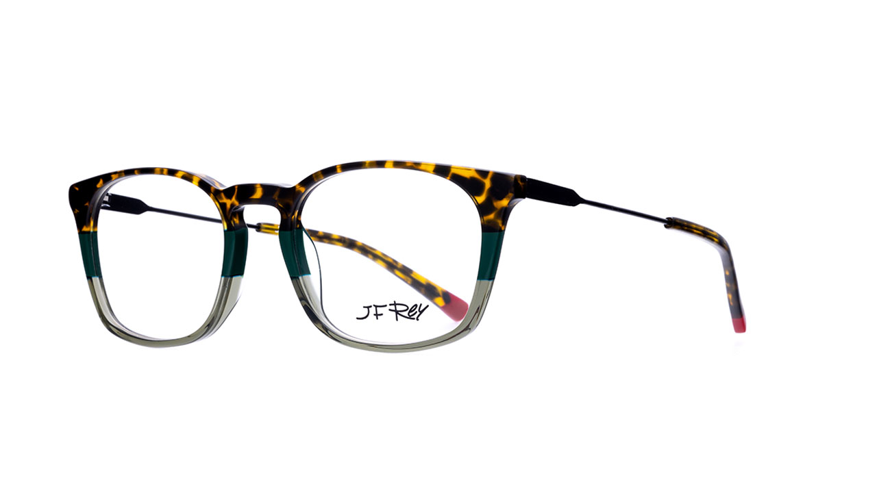 Paire de lunettes de vue Jf-rey-junior Smile couleur vert - Côté à angle - Doyle