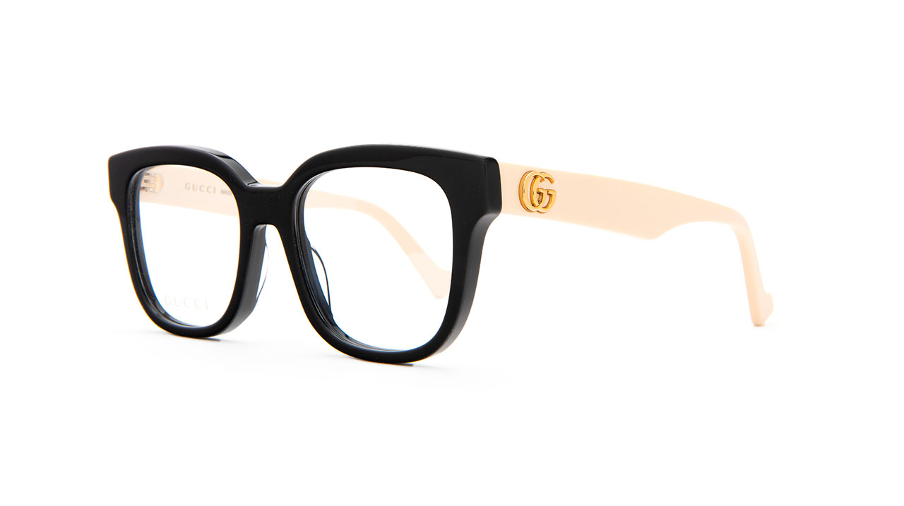 Paire de lunettes de vue Gucci Gg0958o couleur noir - Côté à angle - Doyle