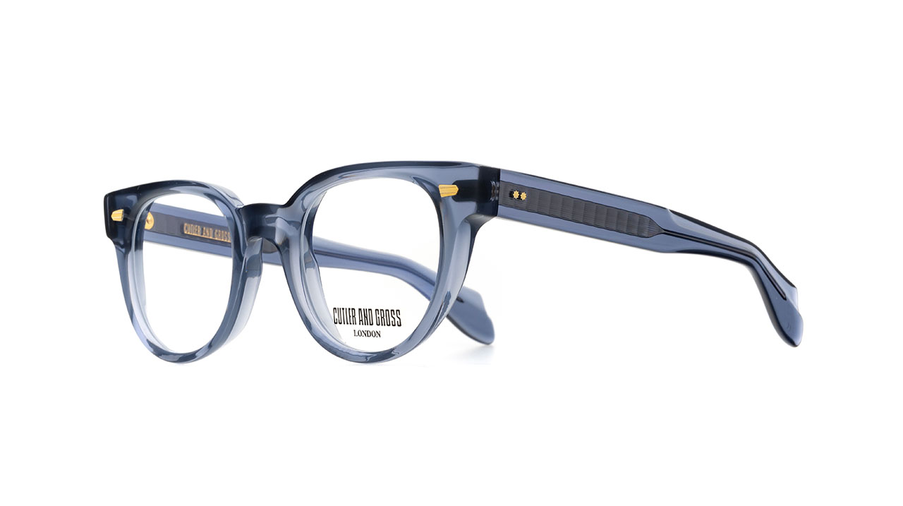 Paire de lunettes de vue Cutler-and-gross 1392 couleur bleu - Côté à angle - Doyle