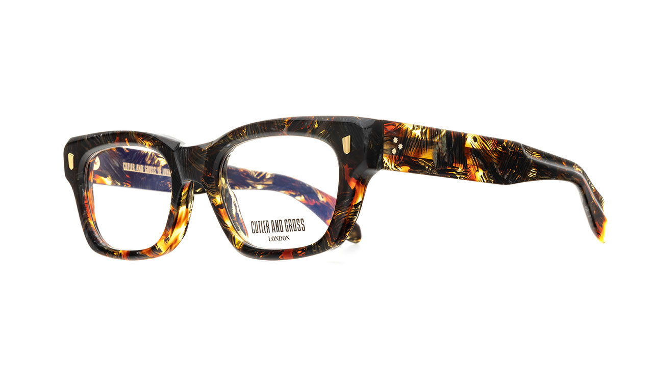 Paire de lunettes de vue Cutler-and-gross 1391 couleur brun - Côté à angle - Doyle