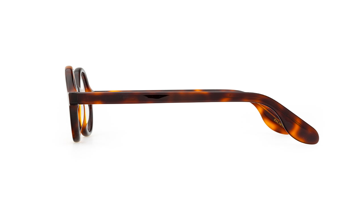 Paire de lunettes de vue Moscot Zolman couleur havane - Côté droit - Doyle