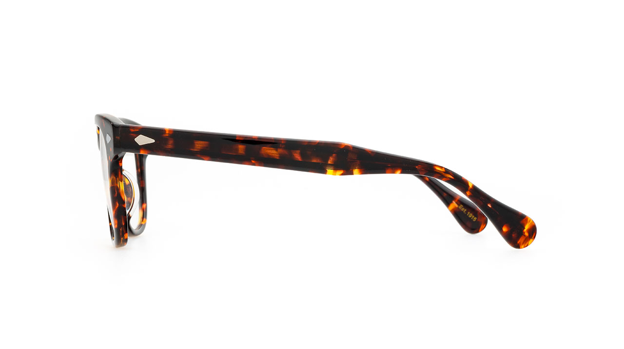 Paire de lunettes de vue Moscot Gelt couleur havane - Côté droit - Doyle