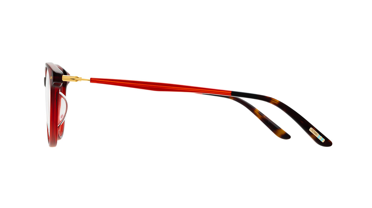 Paire de lunettes de vue Toms Collins couleur rouge - Côté droit - Doyle