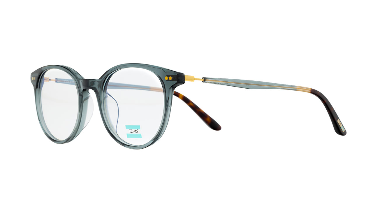 Paire de lunettes de vue Toms Collins couleur bleu - Côté à angle - Doyle