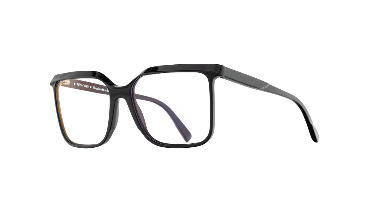 Paire de lunettes de vue Res-rei Clara couleur noir - Côté à angle - Doyle