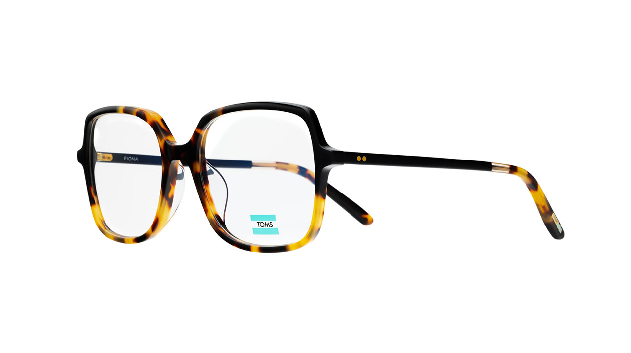 Paire de lunettes de vue Toms Fiona couleur brun - Côté à angle - Doyle