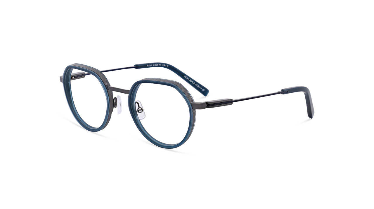 Paire de lunettes de vue Oga 10170o couleur gris - Côté à angle - Doyle