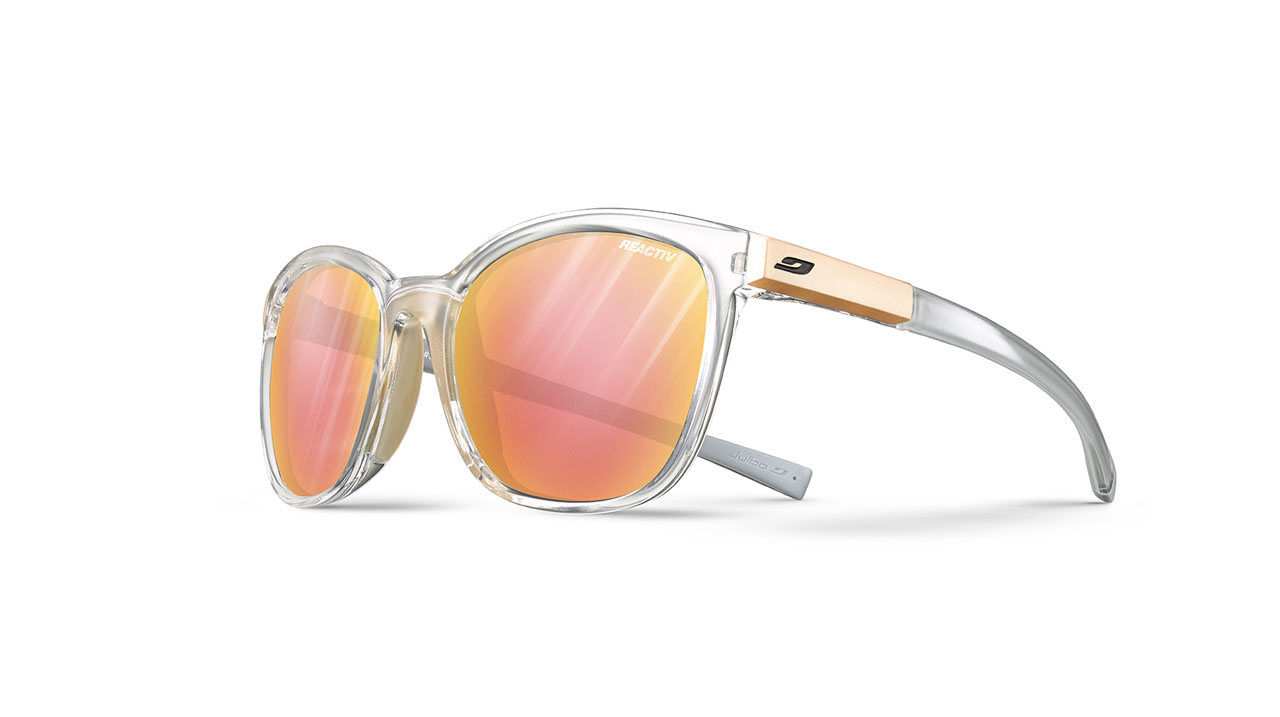 Paire de lunettes de soleil Julbo Js529 spark couleur cristal - Côté à angle - Doyle