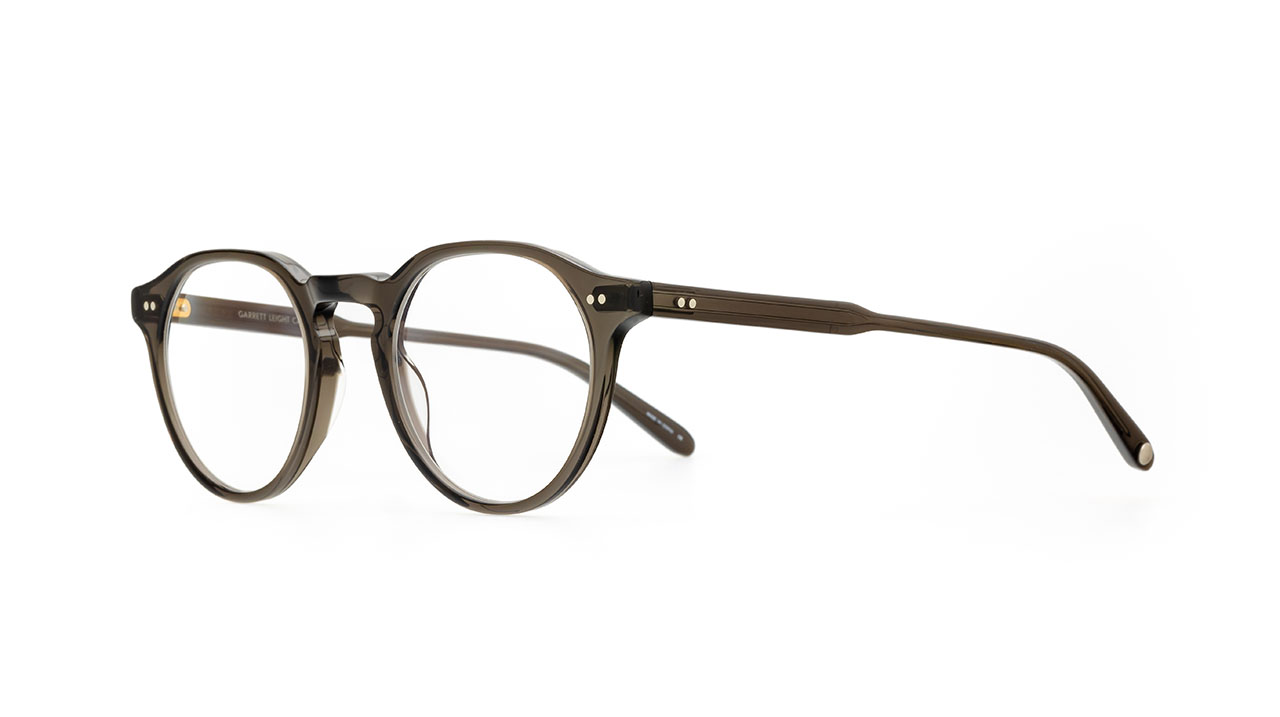 Paire de lunettes de vue Garrett-leight Royce couleur noir - Côté à angle - Doyle