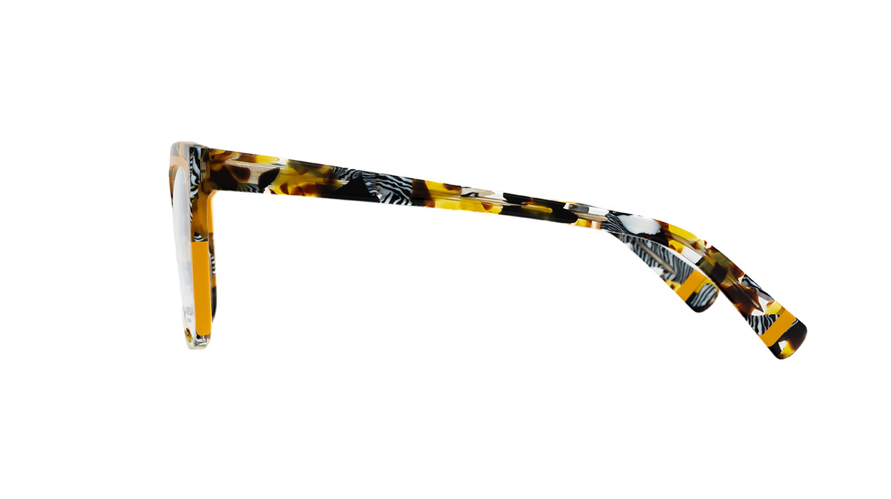 Paire de lunettes de vue Lamarca Fusioni 103 couleur jaune - Côté droit - Doyle