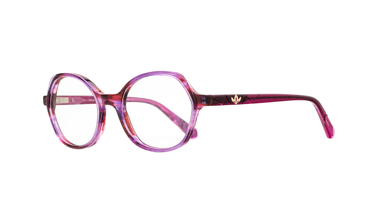 Paire de lunettes de vue Opal-enfant Dpaa177 couleur rose - Côté à angle - Doyle