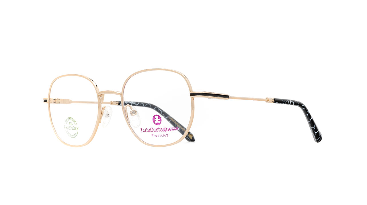 Paire de lunettes de vue Lulu-castagnette Lemm129 couleur or - Côté à angle - Doyle