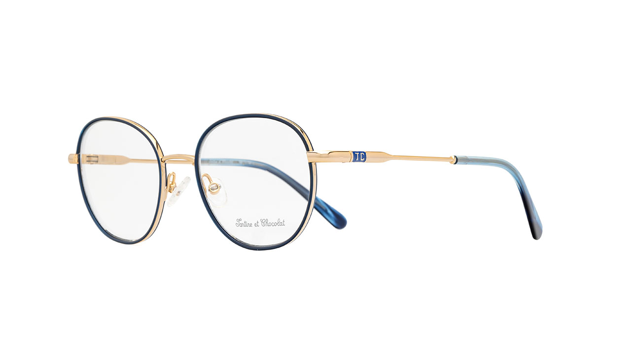 Paire de lunettes de vue Tartine-et-chocolat Tcmm319 couleur bleu - Côté à angle - Doyle