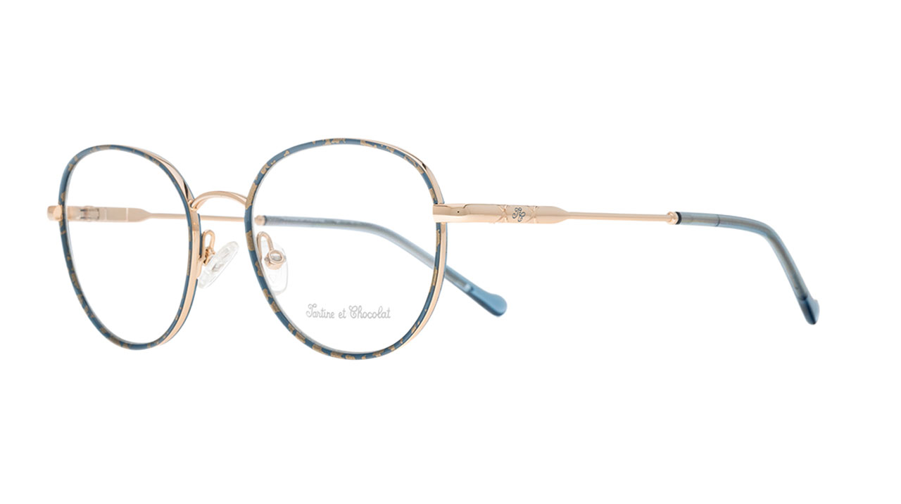 Paire de lunettes de vue Tartine-et-chocolat Tcmm315 couleur bleu - Côté à angle - Doyle