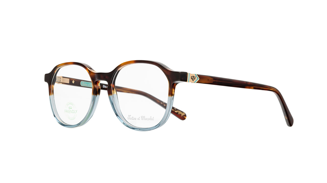 Paire de lunettes de vue Tartine-et-chocolat Tcaa385 couleur brun - Côté à angle - Doyle