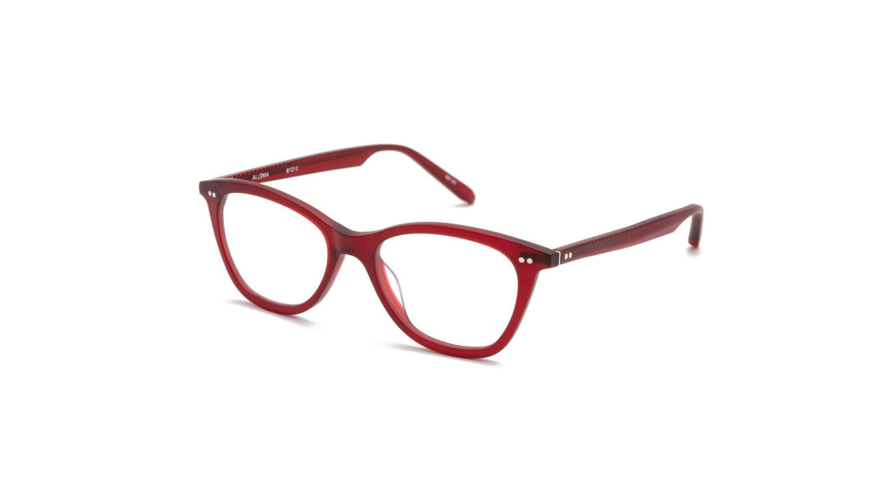 Paire de lunettes de vue Krewe Amelia couleur rouge - Côté à angle - Doyle