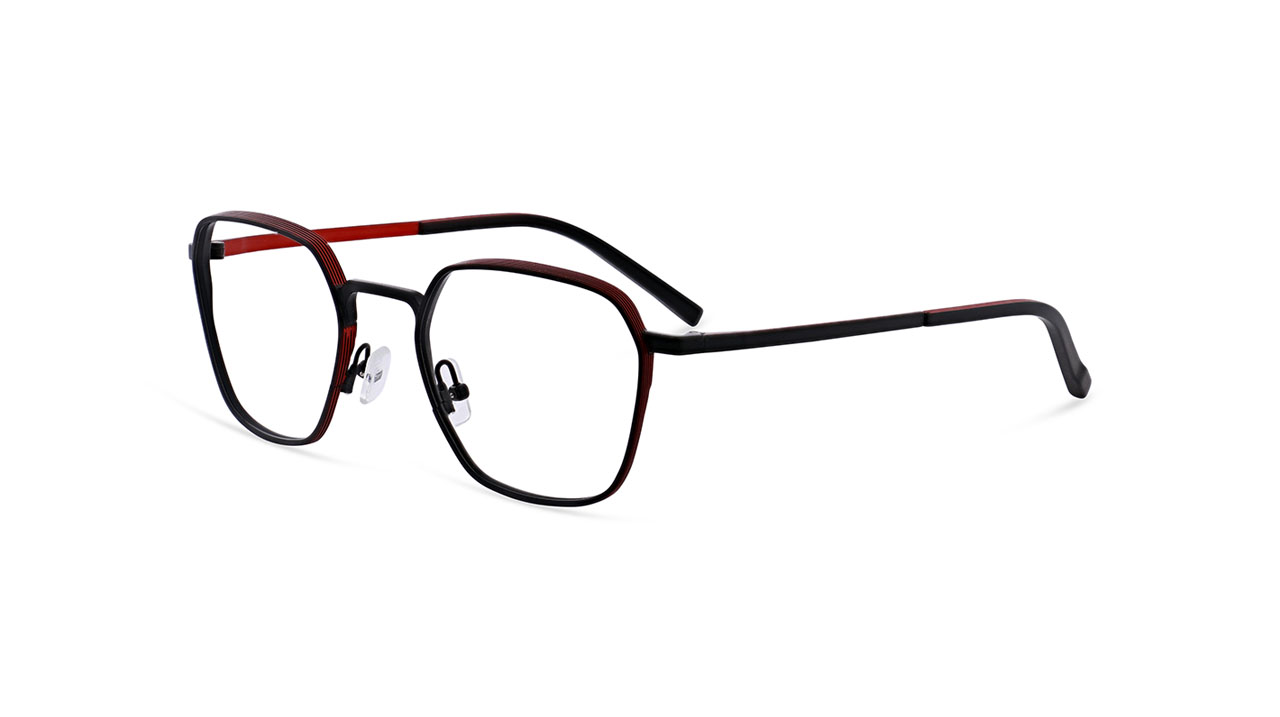 Paire de lunettes de vue Oga 10165o couleur noir - Côté à angle - Doyle