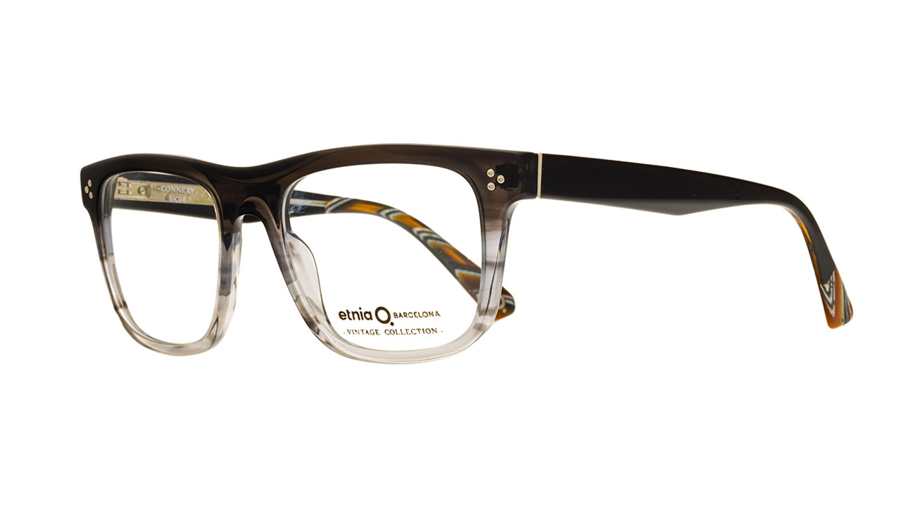 Paire de lunettes de vue Etnia-vintage Connery couleur noir - Côté à angle - Doyle