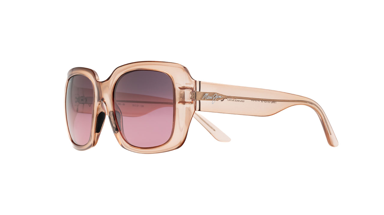 Paire de lunettes de soleil Maui-jim Rs863 couleur rose - Côté à angle - Doyle