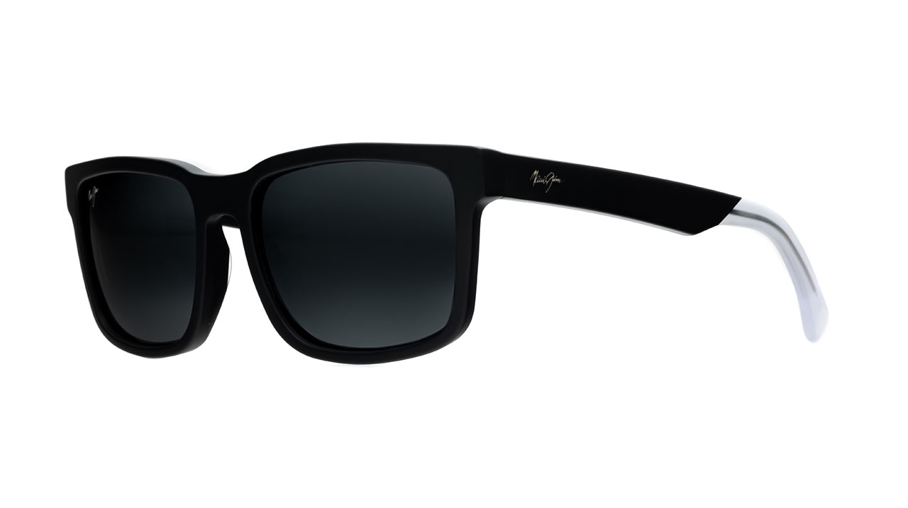 Paire de lunettes de soleil Maui-jim 862 couleur noir - Côté à angle - Doyle