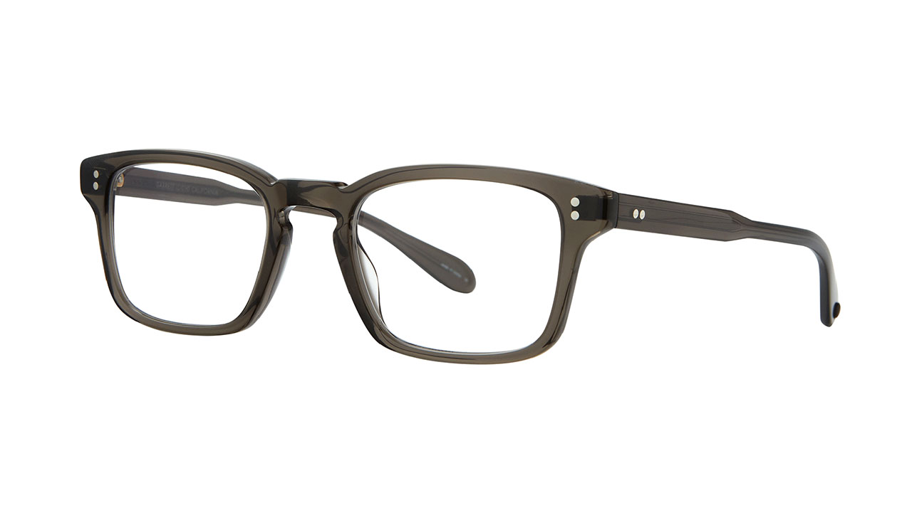 Paire de lunettes de vue Garrett-leight Dimmick couleur gris - Côté à angle - Doyle