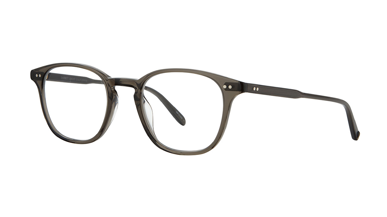 Paire de lunettes de vue Garrett-leight Clark couleur noir - Côté à angle - Doyle