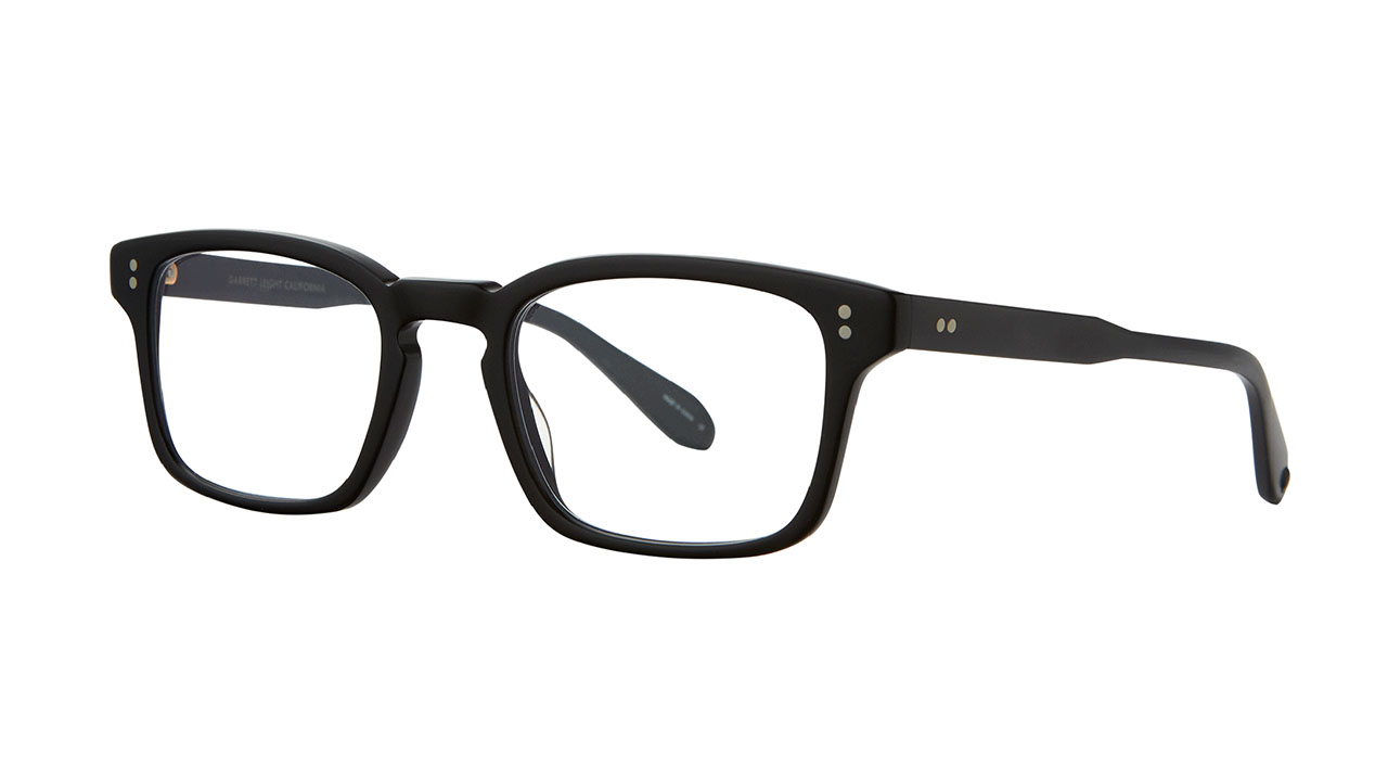 Paire de lunettes de vue Garrett-leight Dimmick couleur noir - Côté à angle - Doyle
