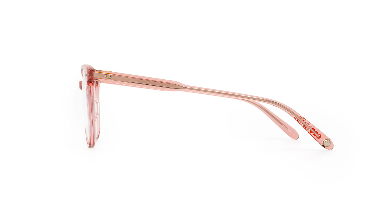 Paire de lunettes de vue Garrett-leight Carrol couleur rose - Côté droit - Doyle