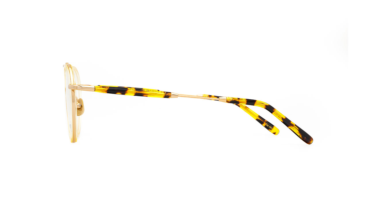 Paire de lunettes de vue Moscot Pupik couleur or - Côté droit - Doyle