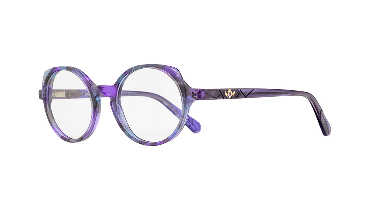 Paire de lunettes de vue Opal-enfant Dpaa175 couleur mauve - Côté à angle - Doyle