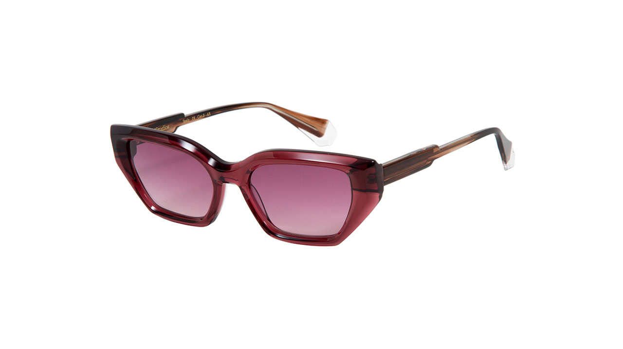 Paire de lunettes de soleil Gigi-studios Regina /s couleur rose - Côté à angle - Doyle