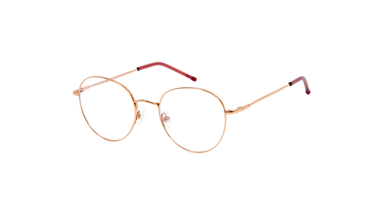 Paire de lunettes de vue Gigi-studios Eira couleur or rose - Côté à angle - Doyle