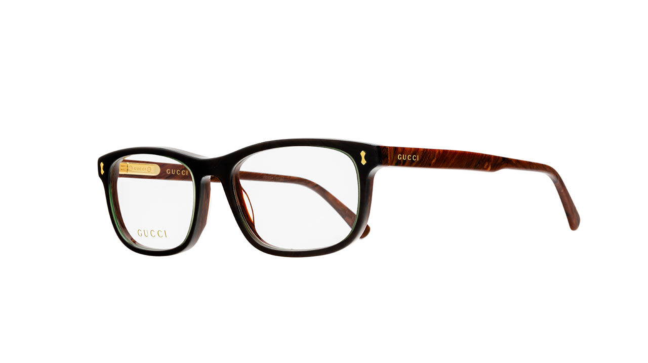 Paire de lunettes de vue Gucci Gg1046o couleur brun - Côté à angle - Doyle