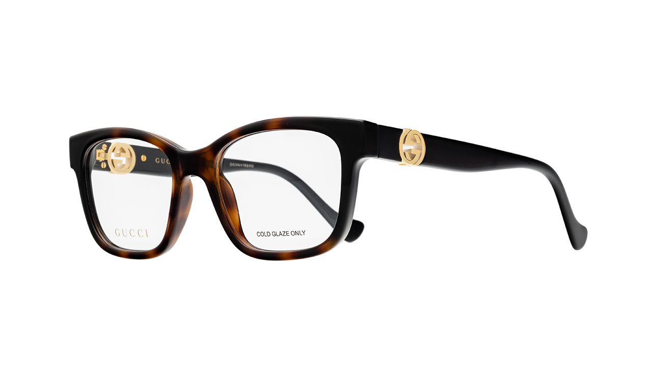 Paire de lunettes de vue Gucci Gg1025o couleur brun - Côté à angle - Doyle