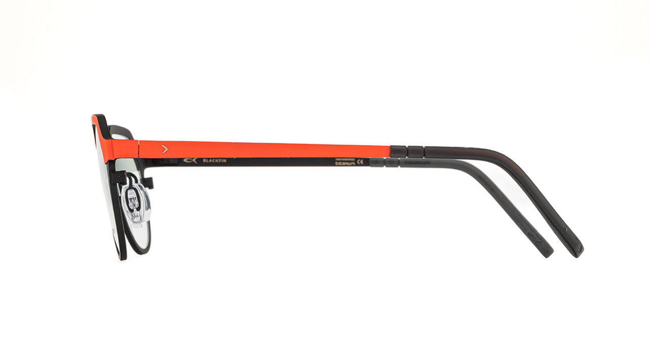 Paire de lunettes de vue Blackfin Bf969 wells couleur orange - Côté droit - Doyle