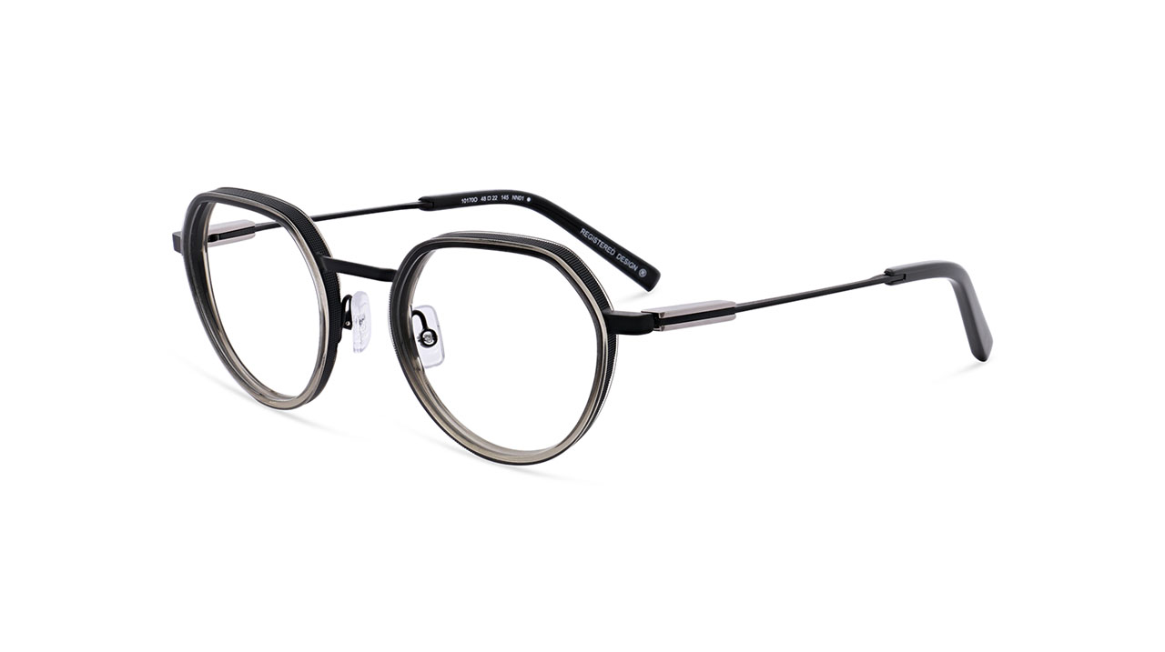 Paire de lunettes de vue Oga 10170o couleur noir - Côté à angle - Doyle
